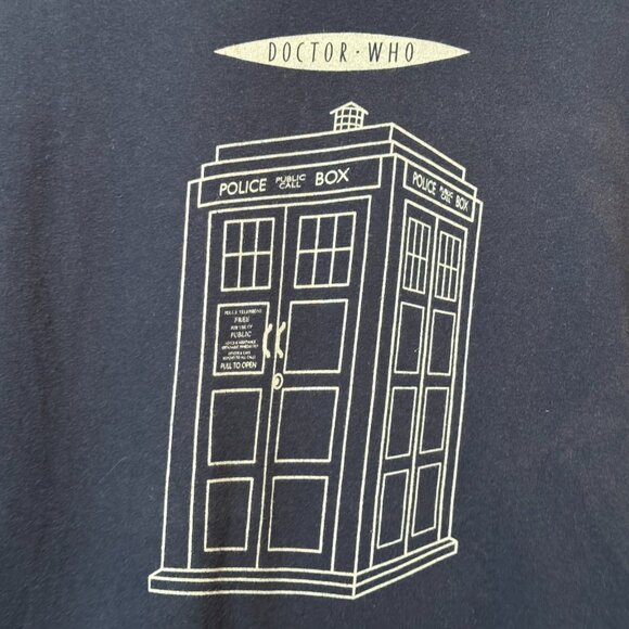 DOCTOR WHO Tardis BBC Short Sleeve Cotton T-Shirt, Blue, Small - Picture 5 of 6